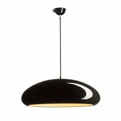 Rendl pendent lamp 1xE27x42W, shiny black, ROZE 53, R11704