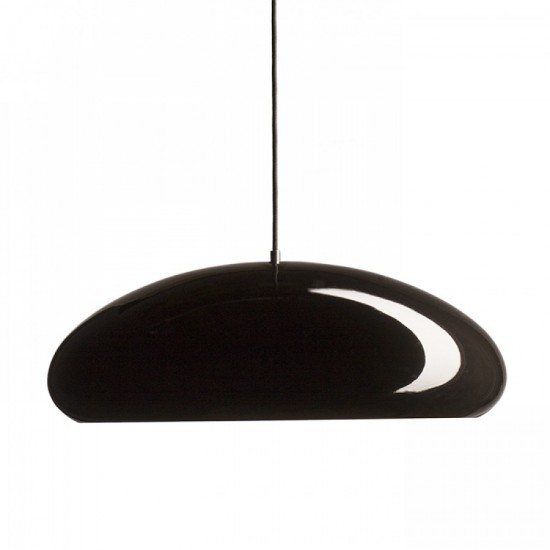 Rendl pendent lamp 1xE27x42W, shiny black, ROZE 53, R11704