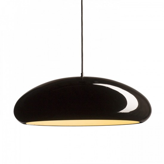 Rendl pendent lamp 1xE27x42W, shiny black, ROZE 53, R11704