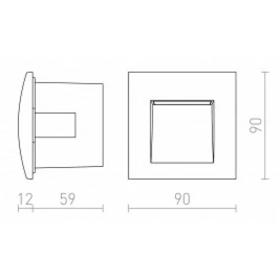 RENDL LED recessed stairs light 1.5W, 3000K, 30lm, IP65, anthracite grey GORDIQ S RENDL LED recessed stairs light 1.5W, 3000K, 30lm, IP65, anthracite grey GORDIQ S