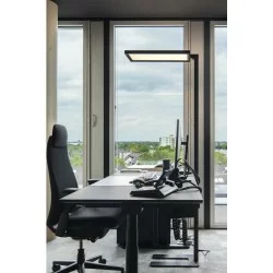 SLV floor lamp WORKLIGHT LED, 79W, 4000K, 7600lm, motion sensor, black, 1005390
