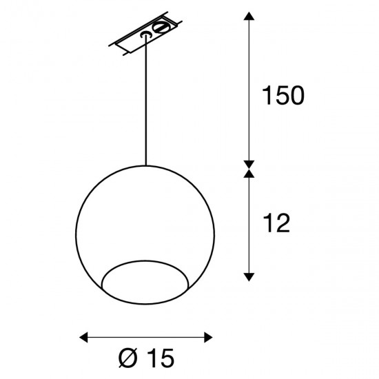 SLV pendant light for 240V 1-phase traks QPAR111 LIGHT EYE