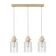 SPOT LIGHT pendant lamp 3xE27x60W, ALESSANDRO 1760374- Oak Wood