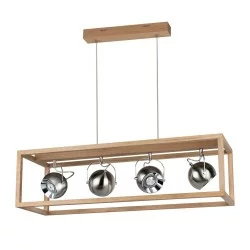 SPOT LIGHT pendant lamp 4xGU10x6W, 2700K, 1280lm, ROY 61670474 - Oak Wood