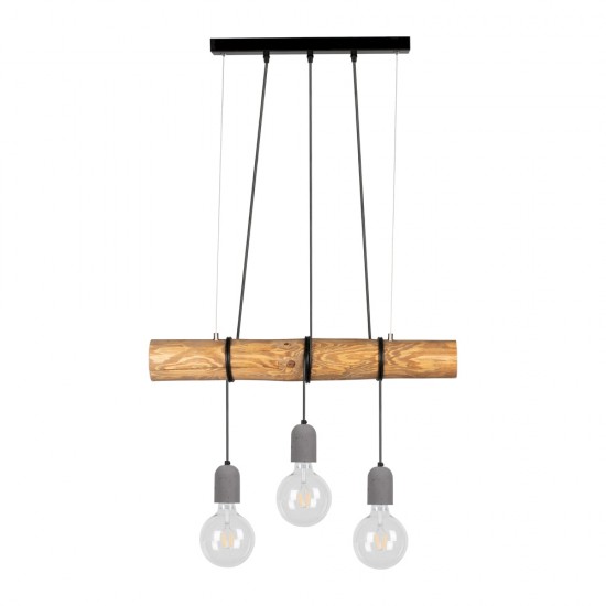 SPOT LIGHT pendant lamp 3xE27x60W, TRABO CONCRETE 68599304 - Pine/ Concrete