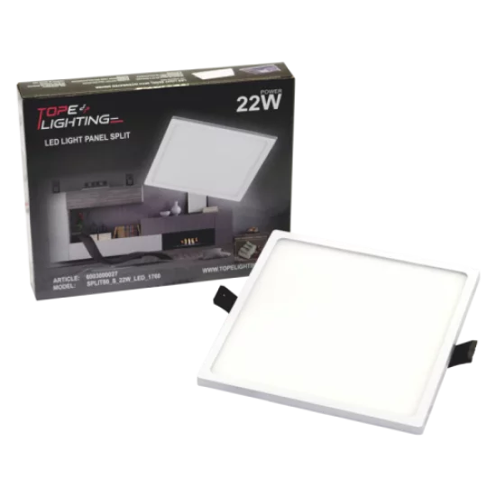 TOPE LIGHTING recessed LED luminaire SPLIT SQUARE 22W, 4000K, 1772lm TOPE LIGHTING recessed LED luminaire SPLIT SQUARE 22W, 4000K, 1772lm