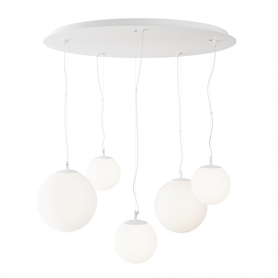 Maytoni pendant lamp 5xE27x40W, White, Basic form MOD321PL-05W1