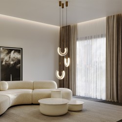 MAYTONI pendant lamp LED, 10W, 3000K, 350lm, Maya P091PL-L18G3K