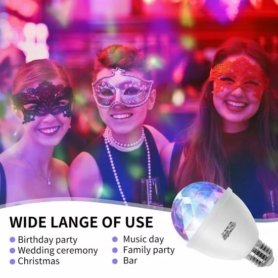 Aigostar LED-Partyscheinwerfer 3W, E27 RGB, IP20, 203382