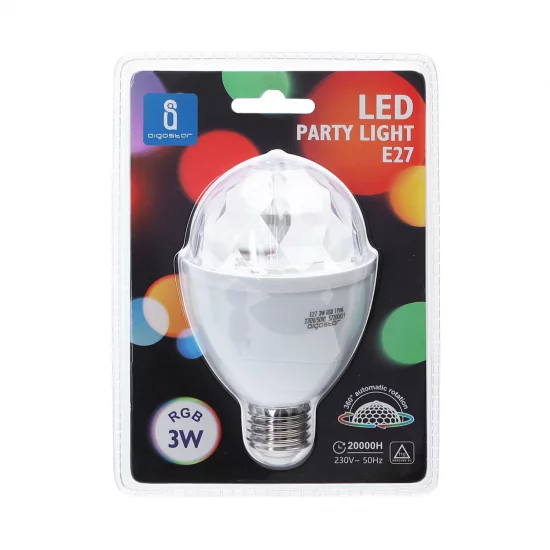 Aigostar LED-Partyscheinwerfer 3W, E27 RGB, IP20, 203382