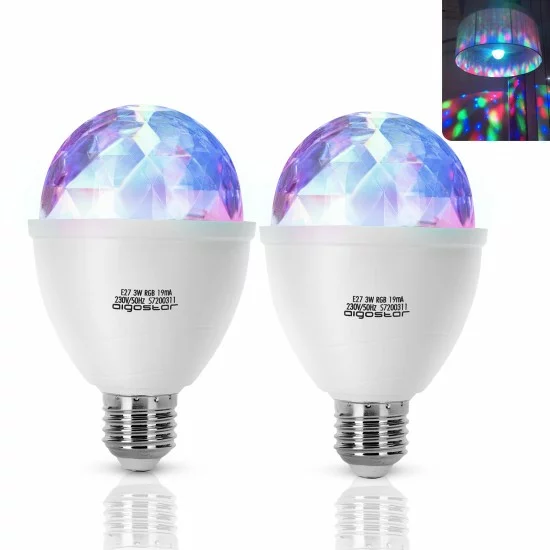 Aigostar LED-Partyscheinwerfer 3W, E27 RGB, IP20, 203382