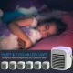 Portatīvais bezvadu ventilators, gaisa dzesētājs ar LED apgaismojumu un USB portu 1-8W/5V, ICE CUBE