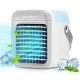 Portatīvais bezvadu ventilators, gaisa dzesētājs ar LED apgaismojumu un USB portu 1-8W/5V, ICE CUBE
