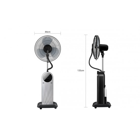 Portable floor fan 95W with remote controller and 1.8L water tank Forest Mist