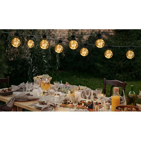 Outdoor low-voltage 10LED string light LED, 2W, 80lm, 8m, IP44 warm white 2700K, 208905 Outdoor low-voltage 10LED string light LED, 2W, 80lm, 8m, IP44 warm white 2700K, 208905