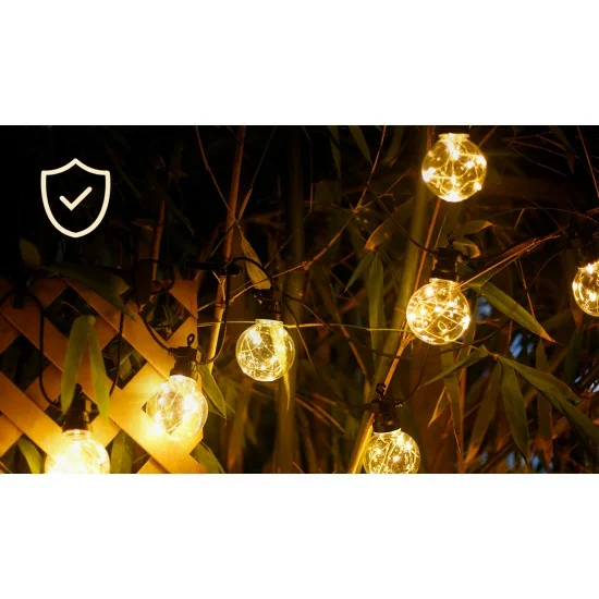 Outdoor low-voltage 10LED string light LED, 2W, 80lm, 8m, IP44 warm white 2700K, 208905 Outdoor low-voltage 10LED string light LED, 2W, 80lm, 8m, IP44 warm white 2700K, 208905