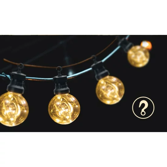 Outdoor low-voltage 10LED string light LED, 2W, 80lm, 8m, IP44 warm white 2700K, 208905 Outdoor low-voltage 10LED string light LED, 2W, 80lm, 8m, IP44 warm white 2700K, 208905