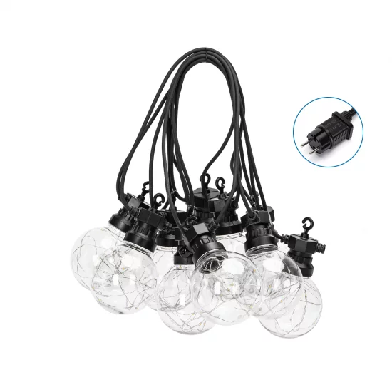 Outdoor low-voltage 10LED string light LED, 2W, 80lm, 8m, IP44 warm white 2700K, 208905 Outdoor low-voltage 10LED string light LED, 2W, 80lm, 8m, IP44 warm white 2700K, 208905