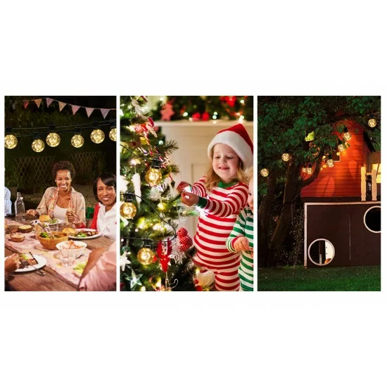 Outdoor low-voltage 10LED string light LED, 2W, 80lm, 8m, IP44 warm white 2700K, 208905 Outdoor low-voltage 10LED string light LED, 2W, 80lm, 8m, IP44 warm white 2700K, 208905