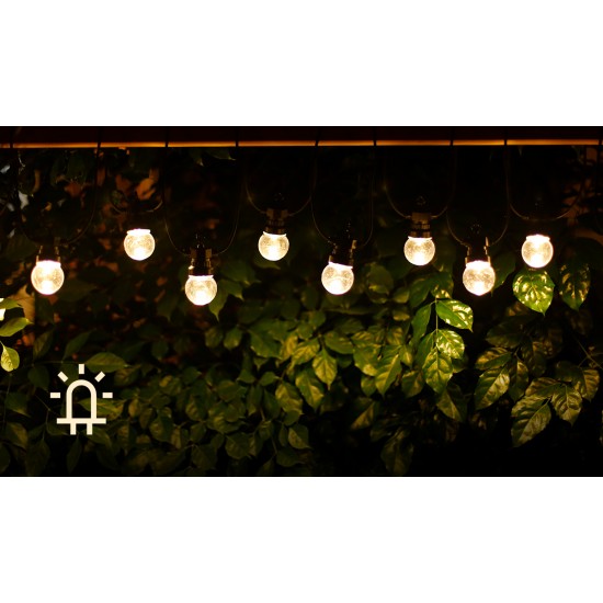 Outdoor low-voltage 10LED string light LED, 7.5W, 280lm, 8m, IP44 warm white 3000K, 208929