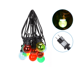 Outdoor low-voltage 10LED string light LED, 6W, 8m, IP44 multicolor 2700K, 208936