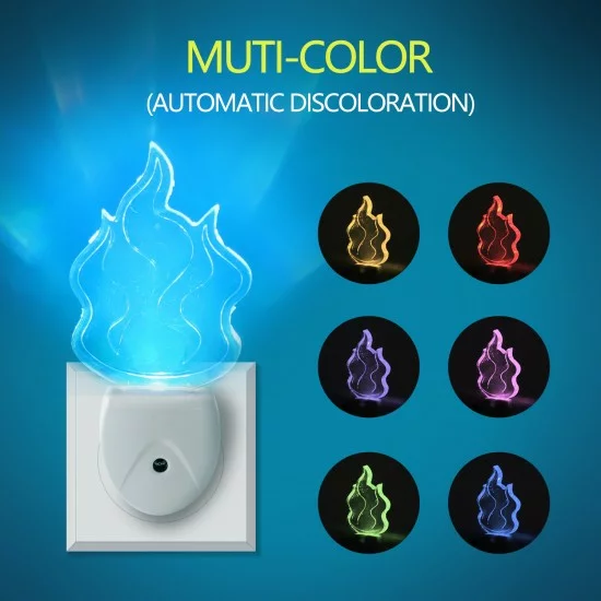 Aigostar ночной LED светильник с сенсором RGB 0.5W, 30lm, белый, IP25, 197469