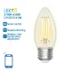 Smart LED Filament bulb Clear 4.5W, 470lm, C35 E27 WiFI, Bluetooth 2700K-6500K, 227302