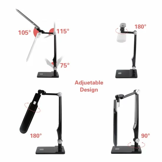 LED dimmable table lamp Foldable,9W, 3000K-6500K, black, 217563 LED dimmable table lamp Foldable,9W, 3000K-6500K, black, 217563