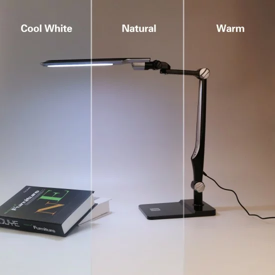 LED dimmable table lamp Foldable,9W, 3000K-6500K, black, 217563 LED dimmable table lamp Foldable,9W, 3000K-6500K, black, 217563