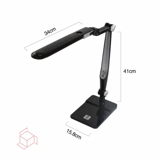 LED dimmable table lamp Foldable,9W, 3000K-6500K, black, 217563 LED dimmable table lamp Foldable,9W, 3000K-6500K, black, 217563