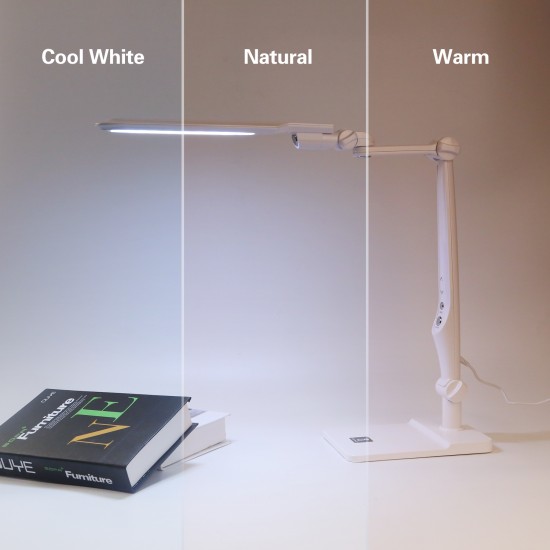 LED dimmable table lamp Foldable,10W, 3300K-6000K, white, 178659