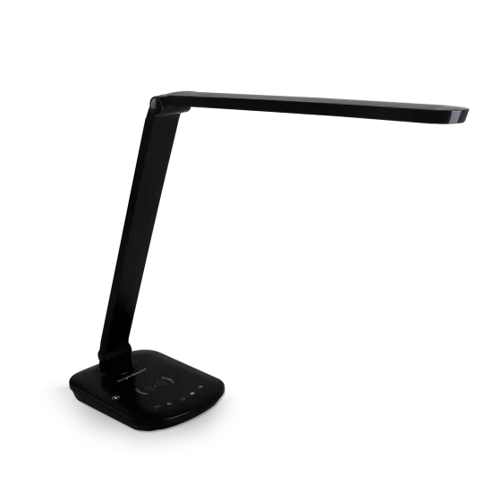 Tragbare dimmbare LED-Tischlampe 2in1 mit kabellosem Qi-Laden, 8W, 2700K-6500K, TIK Schwarz 188146