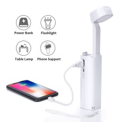 LED dimmable portable desk lamp 4in1 with USB charging port 3W, 4500K, white 196462