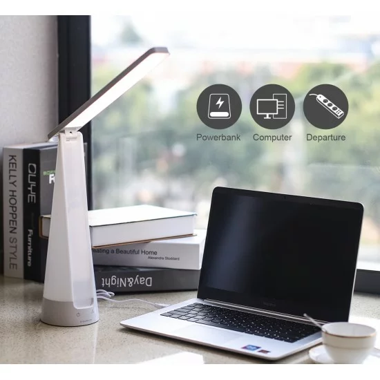 Diožu portatīvā dimmējama galda lampa 2in1 ar USB portu, 7W, 4000K, balts 196479 Diožu portatīvā dimmējama galda lampa 2in1 ar USB portu, 7W, 4000K, balts 196479