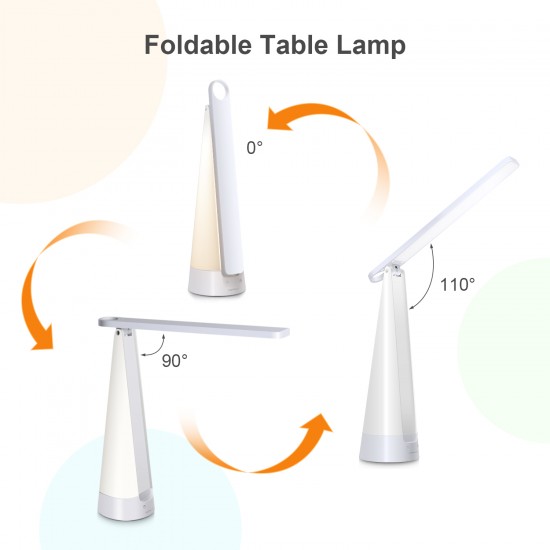 LED dimmable portable desk lamp 2in1 with USB charging port 7W, 4000K, white 196479
