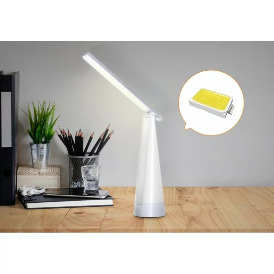 Diožu portatīvā dimmējama galda lampa 2in1 ar USB portu, 7W, 4000K, balts 196479 Diožu portatīvā dimmējama galda lampa 2in1 ar USB portu, 7W, 4000K, balts 196479