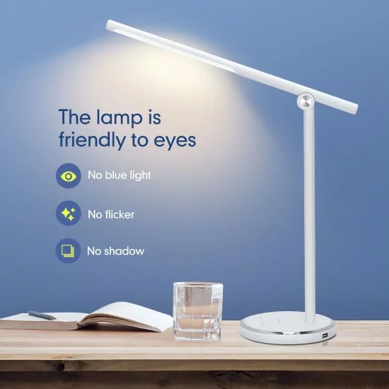 LED portable dimmable table lamp with USB-charging port 8W, 3000K-6000K, white 202750 LED portable dimmable table lamp with USB-charging port 8W, 3000K-6000K, white 202750