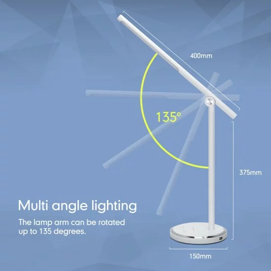 LED portable dimmable table lamp with USB-charging port 8W, 3000K-6000K, white 202750 LED portable dimmable table lamp with USB-charging port 8W, 3000K-6000K, white 202750
