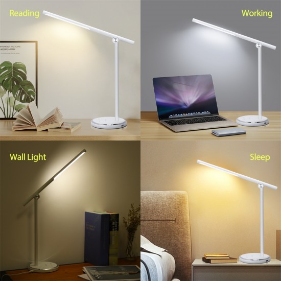 LED portable dimmable table lamp with USB-charging port 8W, 3000K-6000K, white 202750