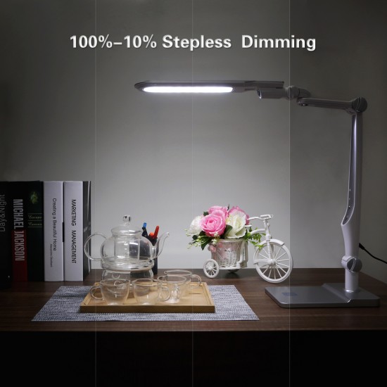 LED dimmable table lamp Foldable,10W, 3300K-6000K, silver, 178666