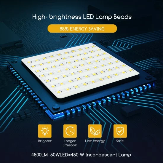 Aigostar LED Slim Flood Light, 50W, IP65, 4000K, 4500lm, black, 187866 Aigostar LED Slim Flood Light, 50W, IP65, 4000K, 4500lm, black, 187866