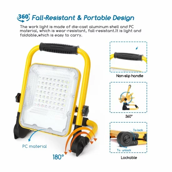 Aigostar Wiederaufladbare LED-Arbeitsleuchte LED, 30W, IP65, 6500K, 1000lm, 13237 Aigostar Wiederaufladbare LED-Arbeitsleuchte LED, 30W, IP65, 6500K, 1000lm, 13237