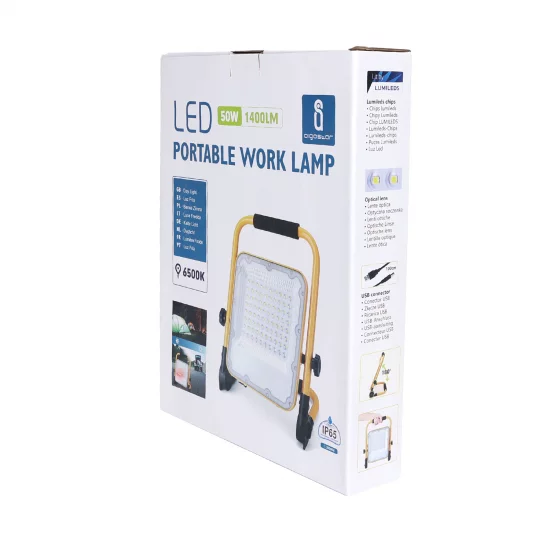 Aigostar уличный прожектор, перезаряжаемый LED, 50W, IP65, 6500K, 1400lm, 213244 Aigostar уличный прожектор, перезаряжаемый LED, 50W, IP65, 6500K, 1400lm, 213244