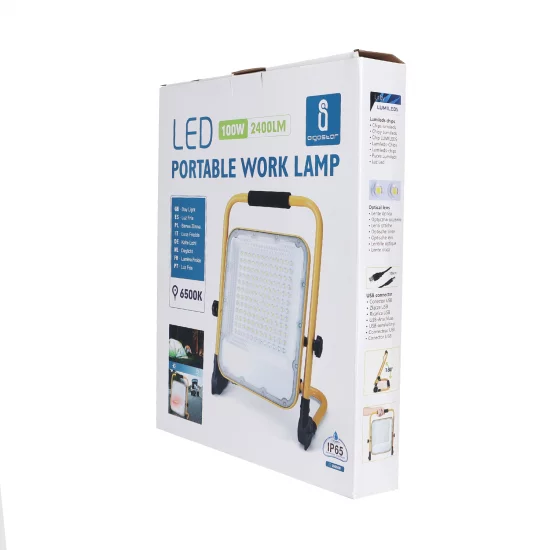 Aigostar outdoor rechargeable work lamp LED, 100W, IP65, 6500K, 2400lm, 213251 Aigostar outdoor rechargeable work lamp LED, 100W, IP65, 6500K, 2400lm, 213251
