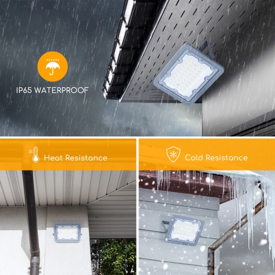 Aigostar outdoor floodlight LED, 30W, IP65, 6500K, 2700lm, grey 213336