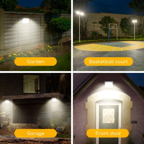 Aigostar outdoor flood light LED,  50W, IP65, 4000K, 4500lm, grey, 211998