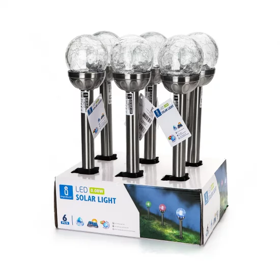 Outdoor solar lamp LED, 0.08W, RGB, IP44, 1pcs in set, 196073 Outdoor solar lamp LED, 0.08W, RGB, IP44, 1pcs in set, 196073