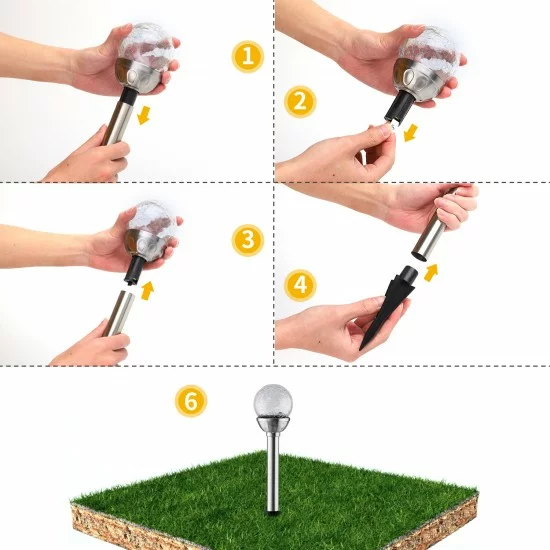 Outdoor solar lamp LED, 0.08W, RGB, IP44, 1pcs in set, 196073 Outdoor solar lamp LED, 0.08W, RGB, IP44, 1pcs in set, 196073