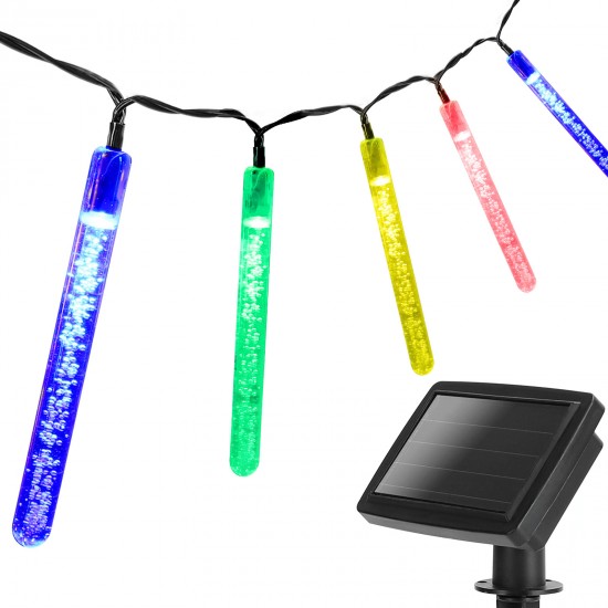Outdoor solar LED string light, 5.8m, IP44 multicolor, 208868