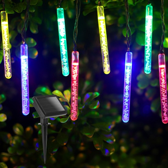 Outdoor solar LED string light, 5.8m, IP44 multicolor, 208868